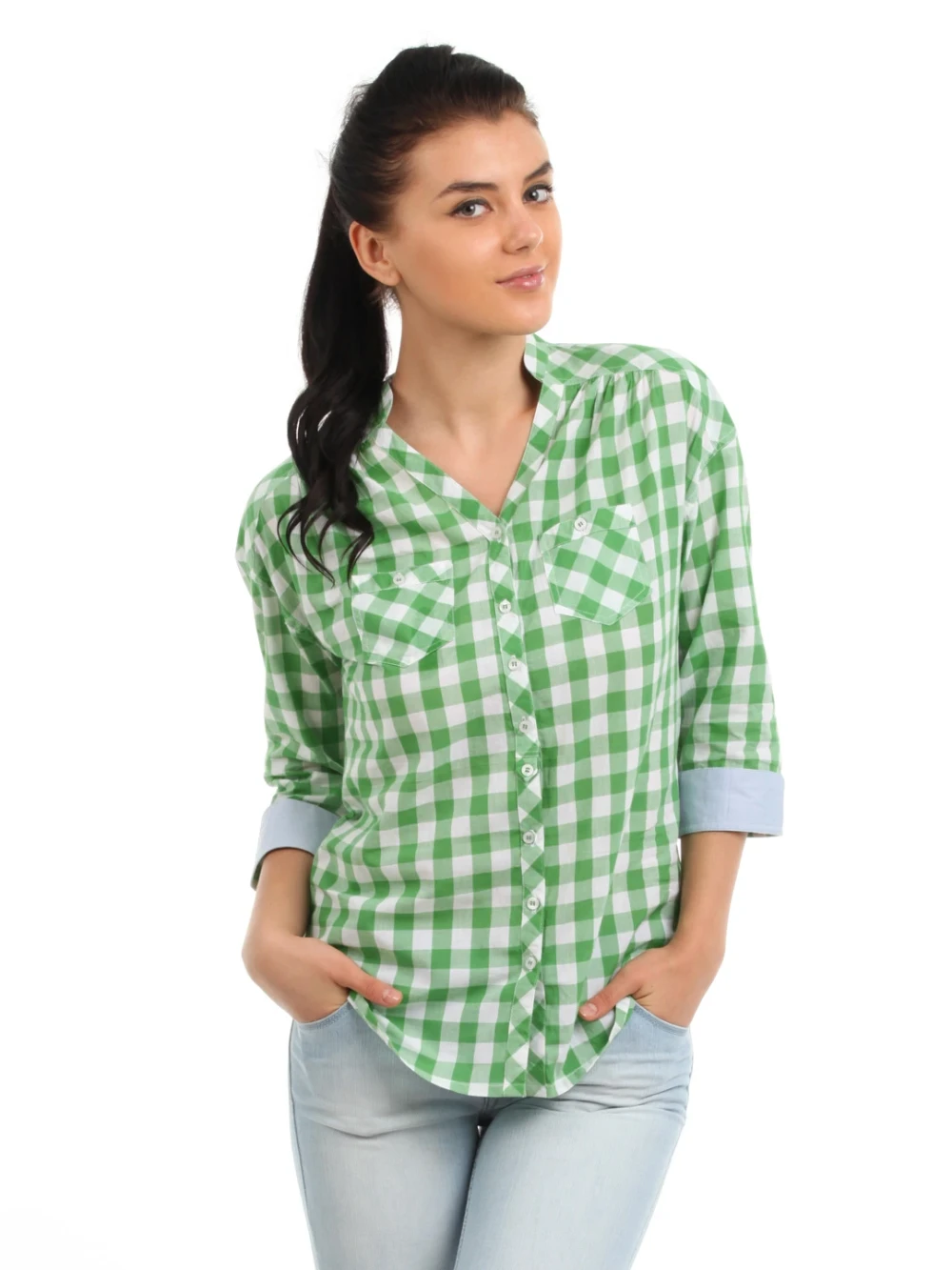 Femella Women Green Shirt